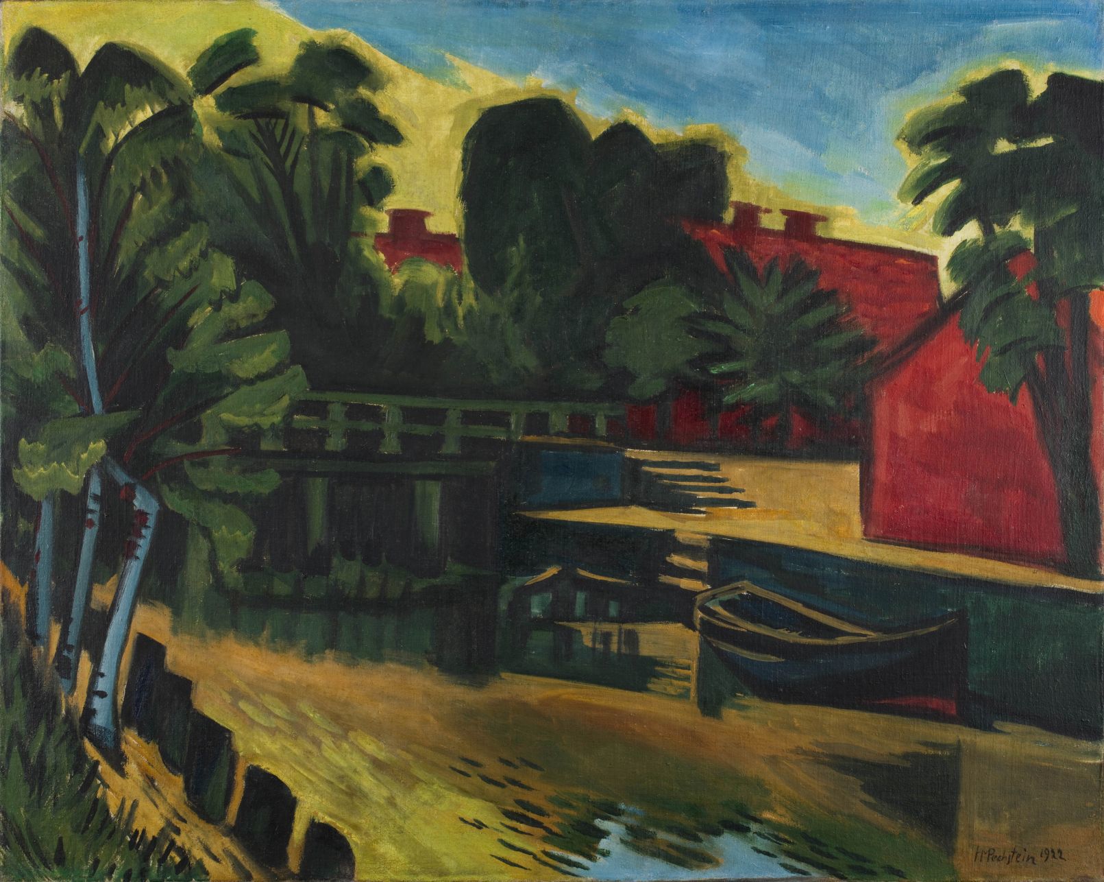 Max Pechstein, "Great Mill Ditch Bridge"